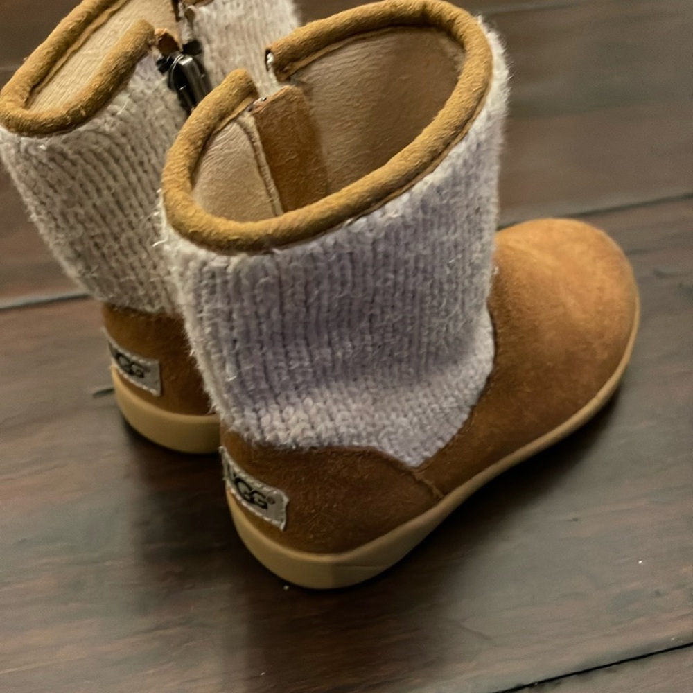 UGG Toddler Chestnut Short Knit Ankle Boots